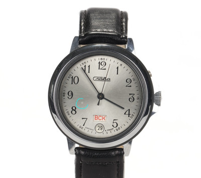 Slava Wrist Mens Watch Soviet Vintage 26 Jewels  RUSSIA USSR  Serviced
