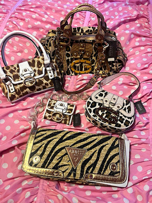 GUESS vintage y2k animal print bag lot NWT