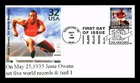 US COVER JESSE OWENS SIX WORLD RECORDS 1930S CELEBRATE CENTURY FDC GG CACHET