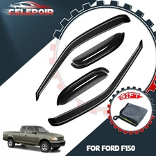 Ford 1997-2003 Window Visor F150 Extended Cab 4Pc Smoke Door Vent Rain Guards