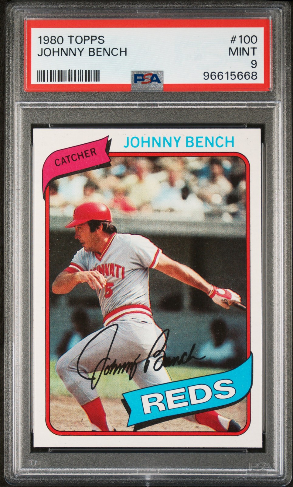 1980 TOPPS #100 JOHNNY BENCH PSA 9