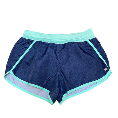 Laufen Sprinter Shorts Damen L 30'' Taille blau Athletik Fitnessstudio Training Delphinsaum