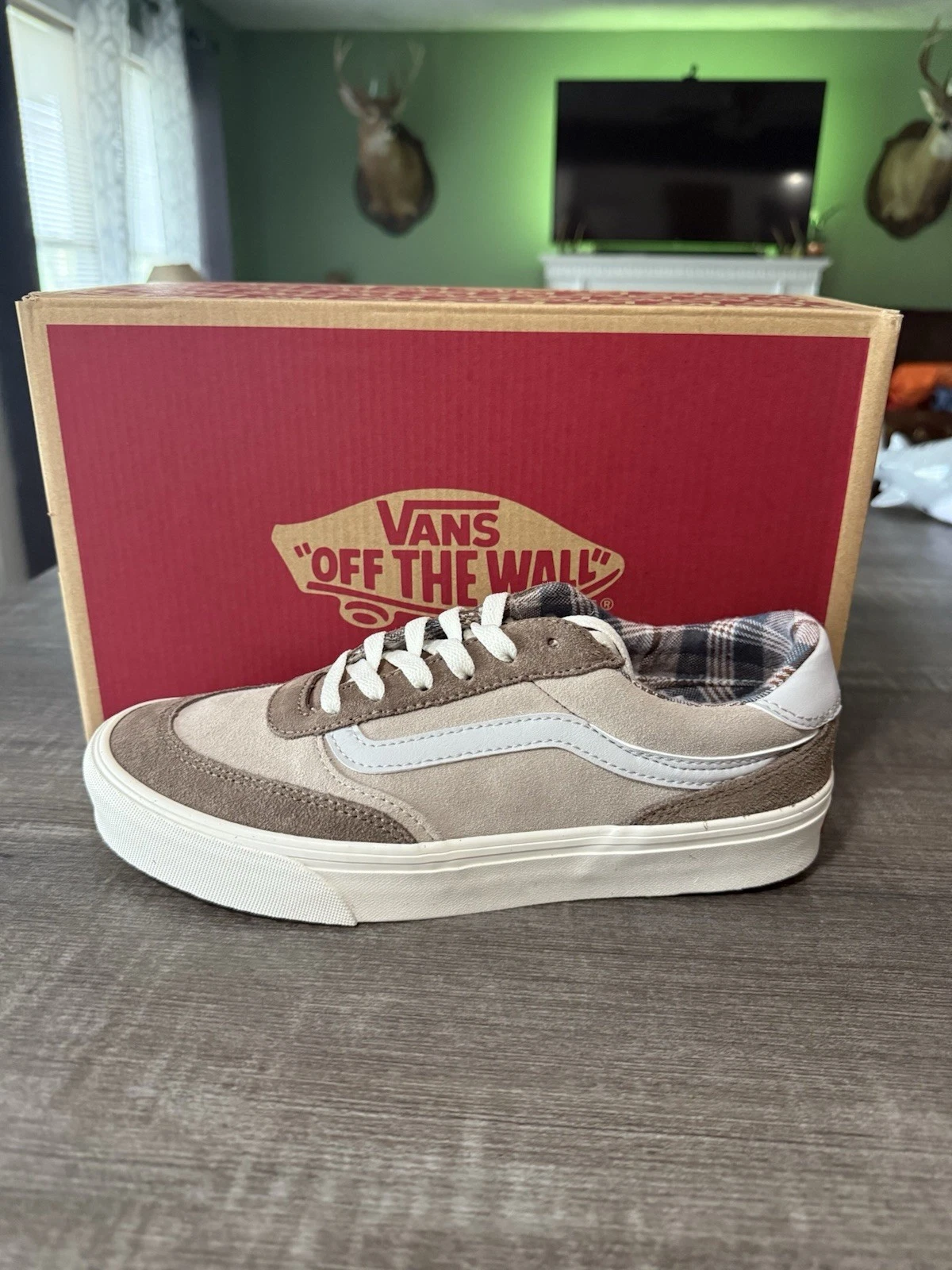 Vans Brooklyn Ls Outdoor Plaid Caldo Taupe Donna 9