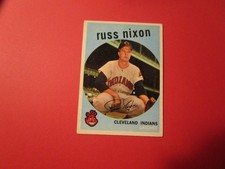 1959   TOPPS#344  RUSS NIXON  INDIANS  EXMT