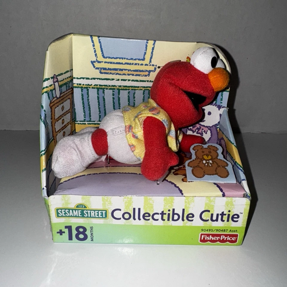2001 Fisher-Price Sesame Street Baby Elmo Collectible Cutie New In Box Plush - Image 2 of 4