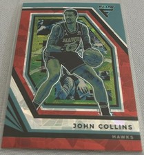 2022-23 Panini Flux Basketball John Collins Atlanta Hawks Red Cracked Ice Prizm