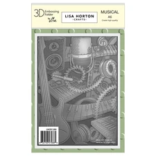 Lisa Horton Crafts A6 Embossing Folder-Musical