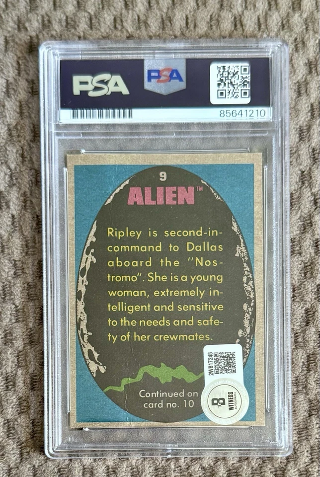 1979 Topps Alien #9 suboficial Ripley firmado Sigourney Weaver PSA ADN automático Foto 2 de 4
