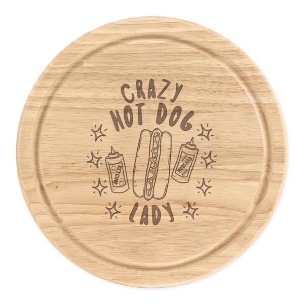 VerrüCkte Hot Dog Damen Stars Rund Zerkleinern KäSebrett Fast Food Lustig Chili-image