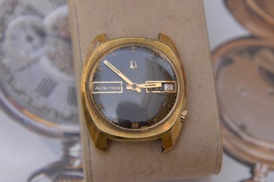 Montre Bracelet Bulova Accutron Quartz Pour Hommes - Calibre 2182F, Affichage Analogique Daydate - Occasion Avec Défaut
