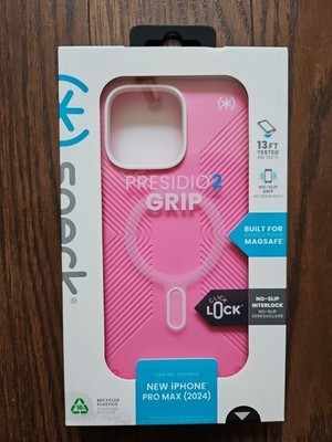 Speck Presidio2 Grip MagSafe w/ClickLock Case for iPhone 16 Pro Max - True Pink