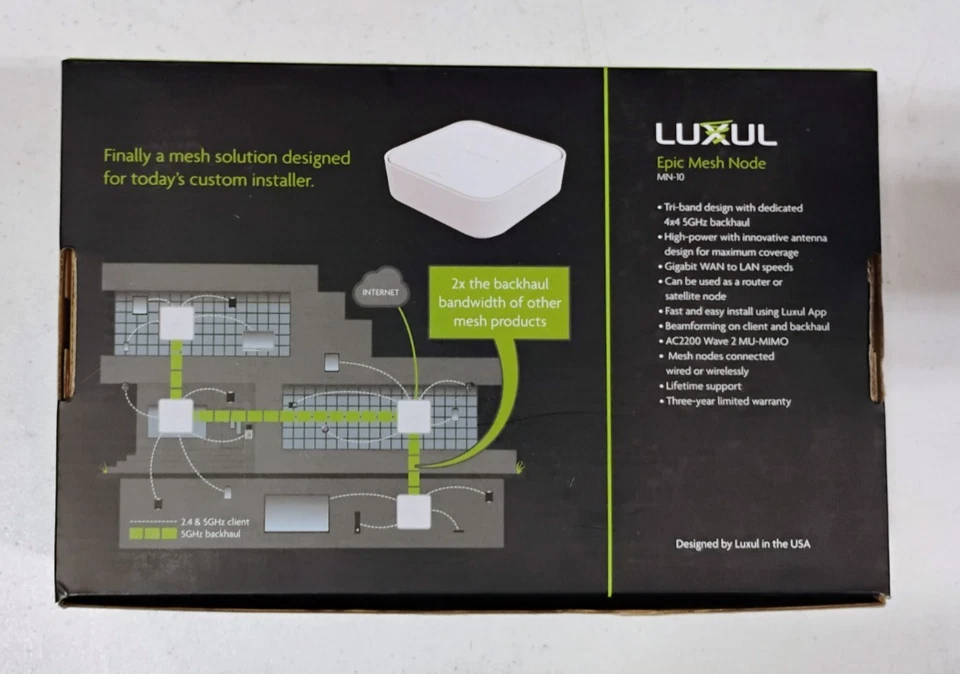 Luxul MN-10 Epic Mesh Network Router/Wireless Access Point WiFi  Access Point - Image 3 of 4