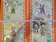 Handmade Greeting Cards - set of 8 Easter Cards with Messages and Envelopes