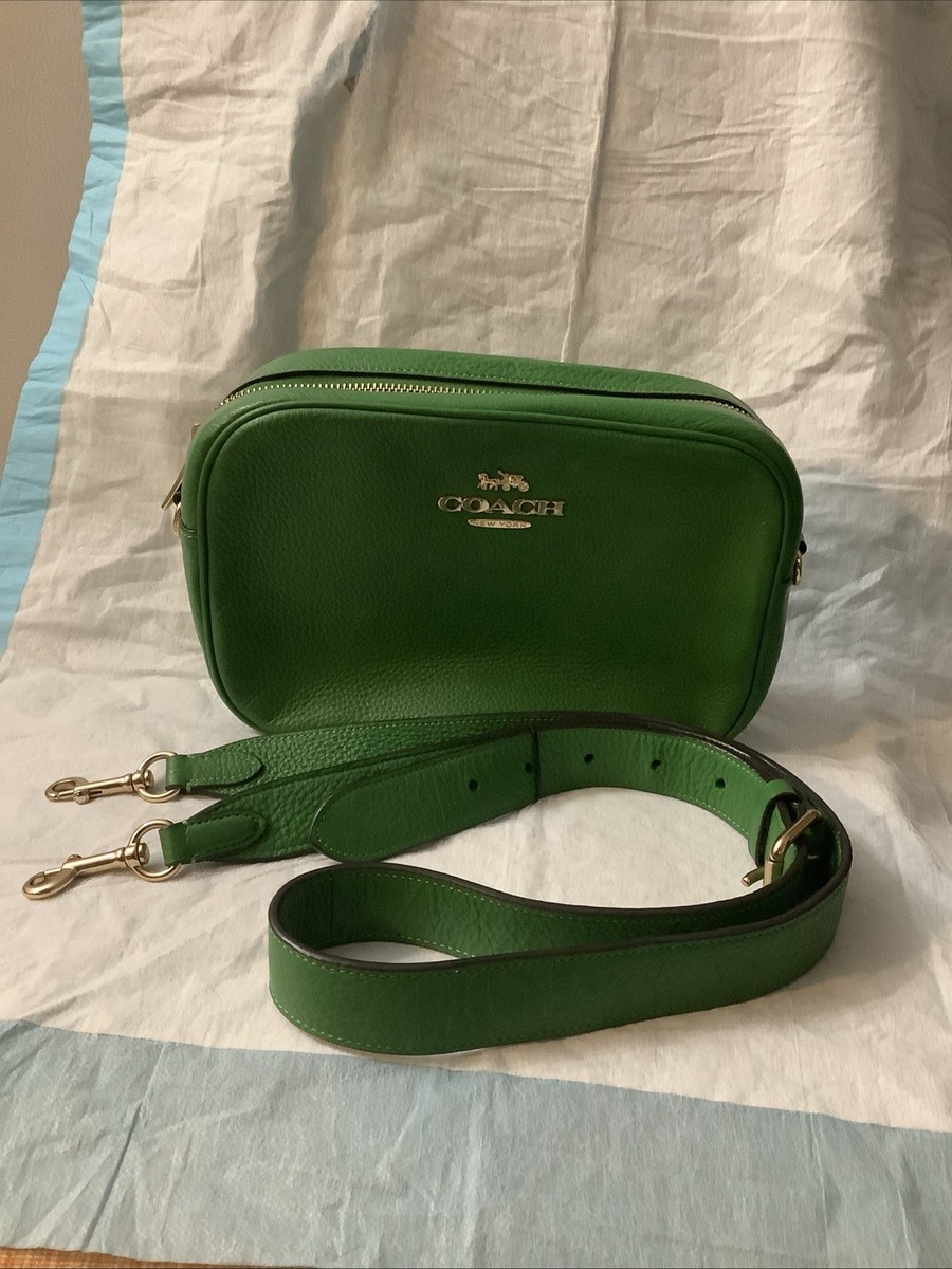 COACH ダークグリーン ボディバッグ COACH Jamie Green Leather Shoulder / Crossbody Camera Bag | eBay