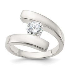 Sterling Silver Cubic Zirconia Ring Size 7 for Women 5.22gm