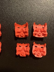 Lego Bionicle Lehvak Red Krana Mask Set Of 6, Za Vu Ca Yo  Su Bo