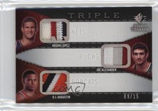 2008 SP Rookie Threads /15 Joe Alexander DJ Augustin #RTT-ALA Triple Patch 5z8