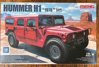 1/24 Meng Hummer H1 Humvee Automotive SUV 4WD Car Model Kit Off-Roading