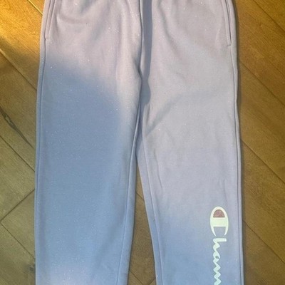 Champion light purple glitter sweatpants Girl's Size Large