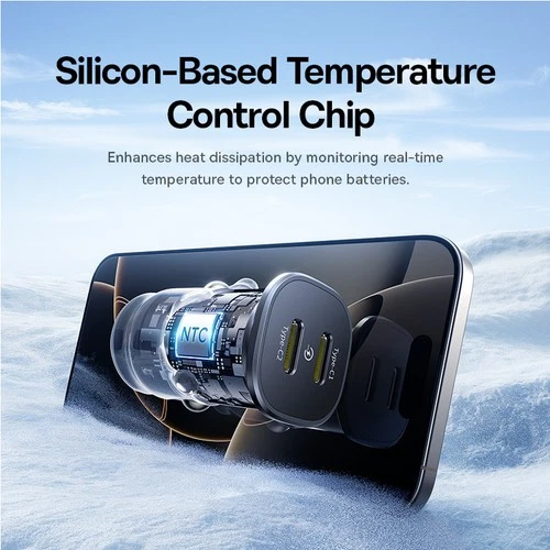 Baseus GoTrip Car Charger 30W Fast-Charging Dual Port Smart Power Distribution - Picture 17 of 19