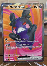 Carta Pokemon TCG Morpeko ex 102/084 Full Art Me05: Pitch Black Holo PBL rara quasi nuova