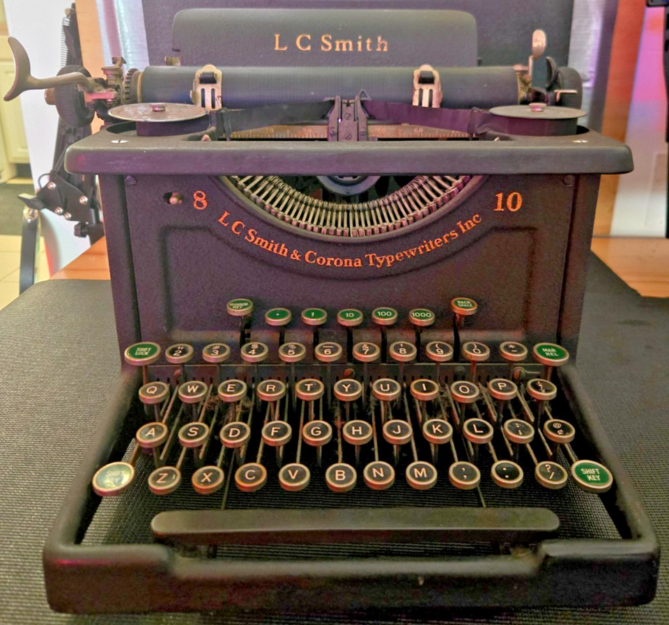 L.C. Smith 8-10 Antique Typewriter Rebuilt by L.C. Smith in Early 40's Nice