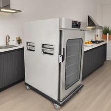 220V 5-layer Commercial Insulated Food Truck Food Warmer w/ Cabinet Glass Door