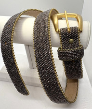 Vintage Motion East Textured Belt Gold Buckle Bead-Like Finish Made in USA 38  M