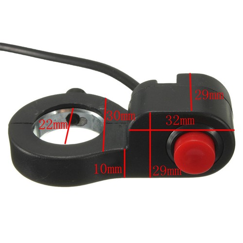 Interruttore Corno 7/8 Manubrio Avviamento Pulsante ATV Accessori Moto - Foto 2 di 12