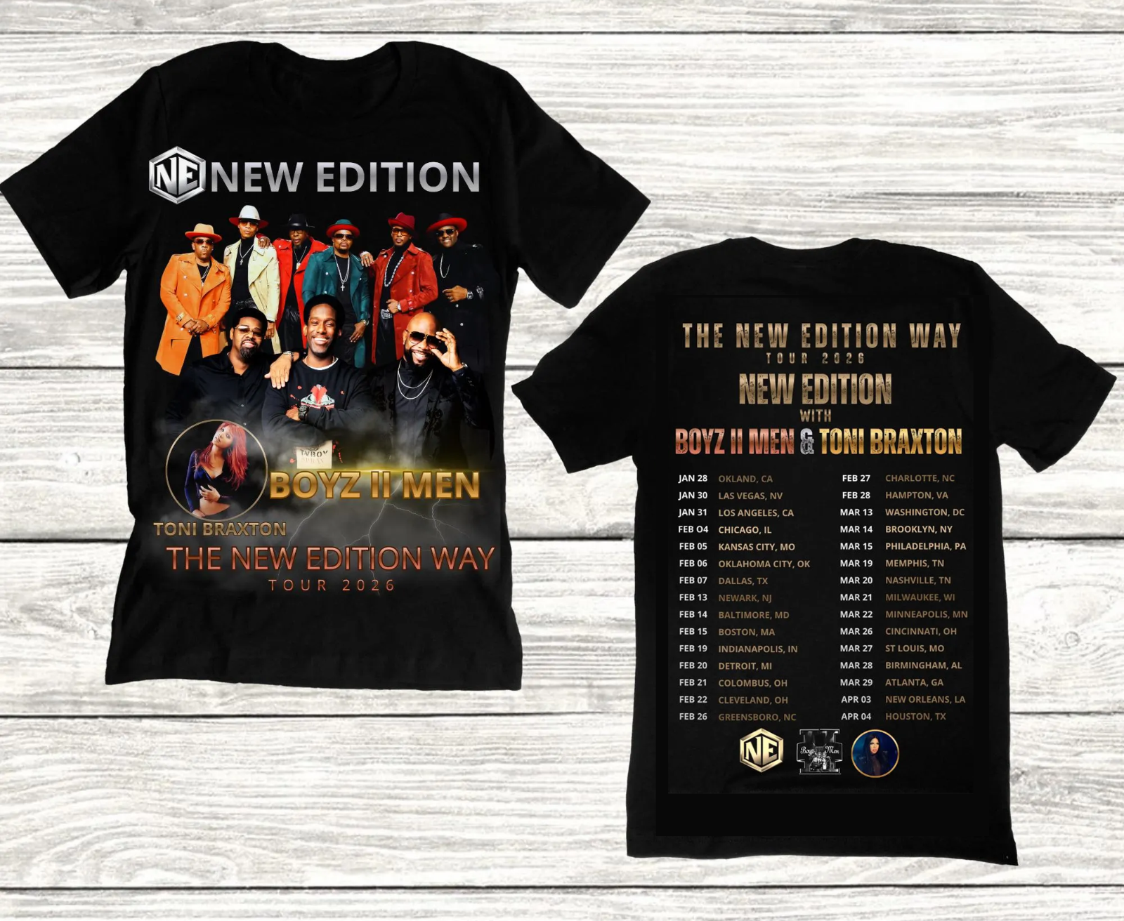 The New Edition Way 2026 T-shirt Unisex 2 Sides BO2539