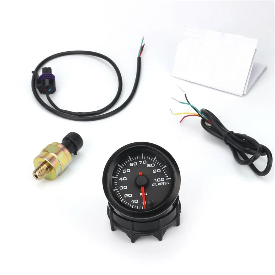 0-100 PSI Range Oil Pressure Gauge LED Display 2 Inches 52MM 7 Colors Optional - Image 2 of 4