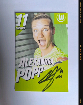 ALEXANDRA POPP : Schönes FOTO  mit Autogramm. DEUTSCHE FUSSBALLSPIELERIN...#1..