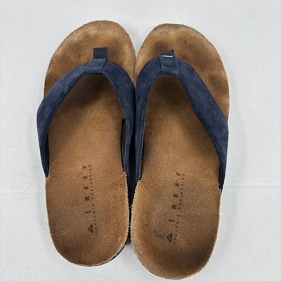 Reef Sandals Mens Size 10 Navy Blue Leather Ojai Flip Flop Comfort Toe Post Reef Sandals Mens Size 10 Navy Blue Leather Ojai Flip Flop  main image 2