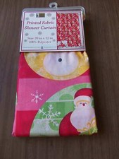 NIP CHRISTMAS Fabric Shower Curtain 70 x 72" BETTER HOME