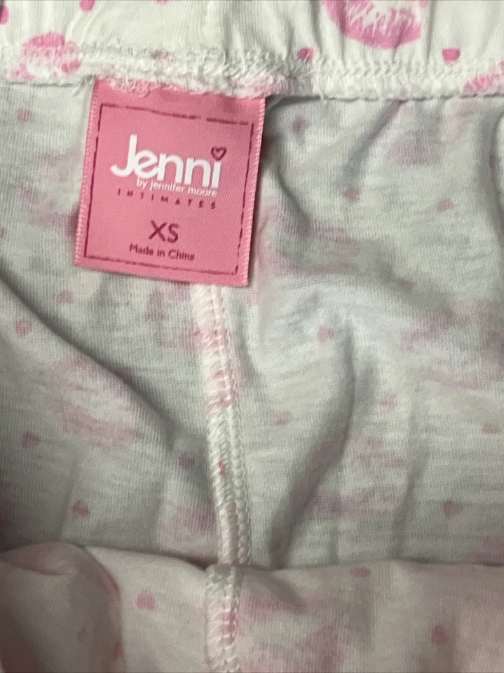 Jenni by Jennifer More Mujer Pantalón Largo Dormir Beso Labios X-Pequeño Rosa Foto 4 de 4