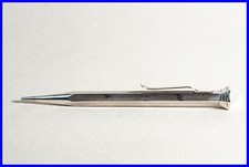 830 Silver Rotary Pencil With Beautiful Engraving To 1920 Made, 6 Sided Clip