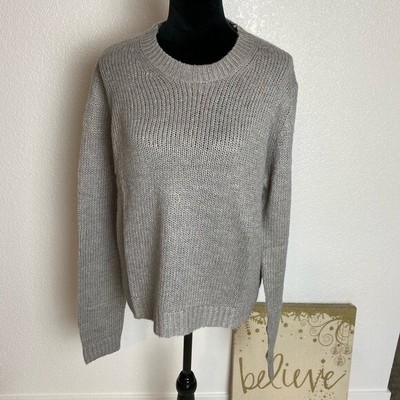 NWOT  tricot  by C'est Toi Gray Essential Crew Neck Sweater M