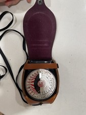 Vtg. DeJUR Light Meter w/Leather Case