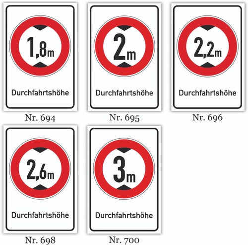 Durchfahrtshöhe Schild Selbst Gestalten – A5 Aus Kunststoff Oder Alu, Mit Klebestreifen Oder Bohrungen