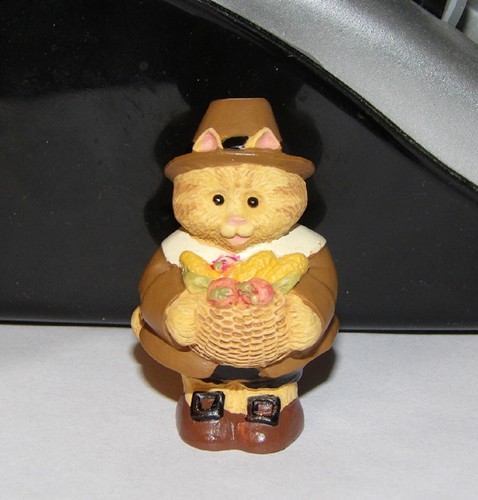 Hallmark 1995 Thanksgiving Cameron Cat Pilgrim Merry Miniatures - No Box - Picture 3 of 5