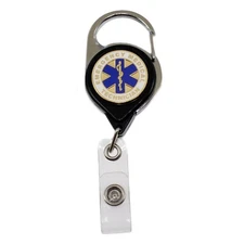 EMT Carabiner Badge Reel Nurse Medical Retractable ID Holder Key-Bak 