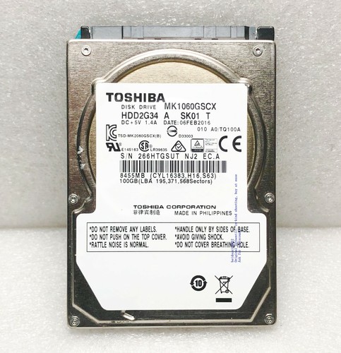 Toshiba MK1060GSCX 100G SATA wide temperature/shockproof car dedicated HDD - Picture 5 of 10