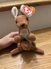 Ty Pouch the Kangaroo RARE beanie baby style 4161 - 1996 Lm