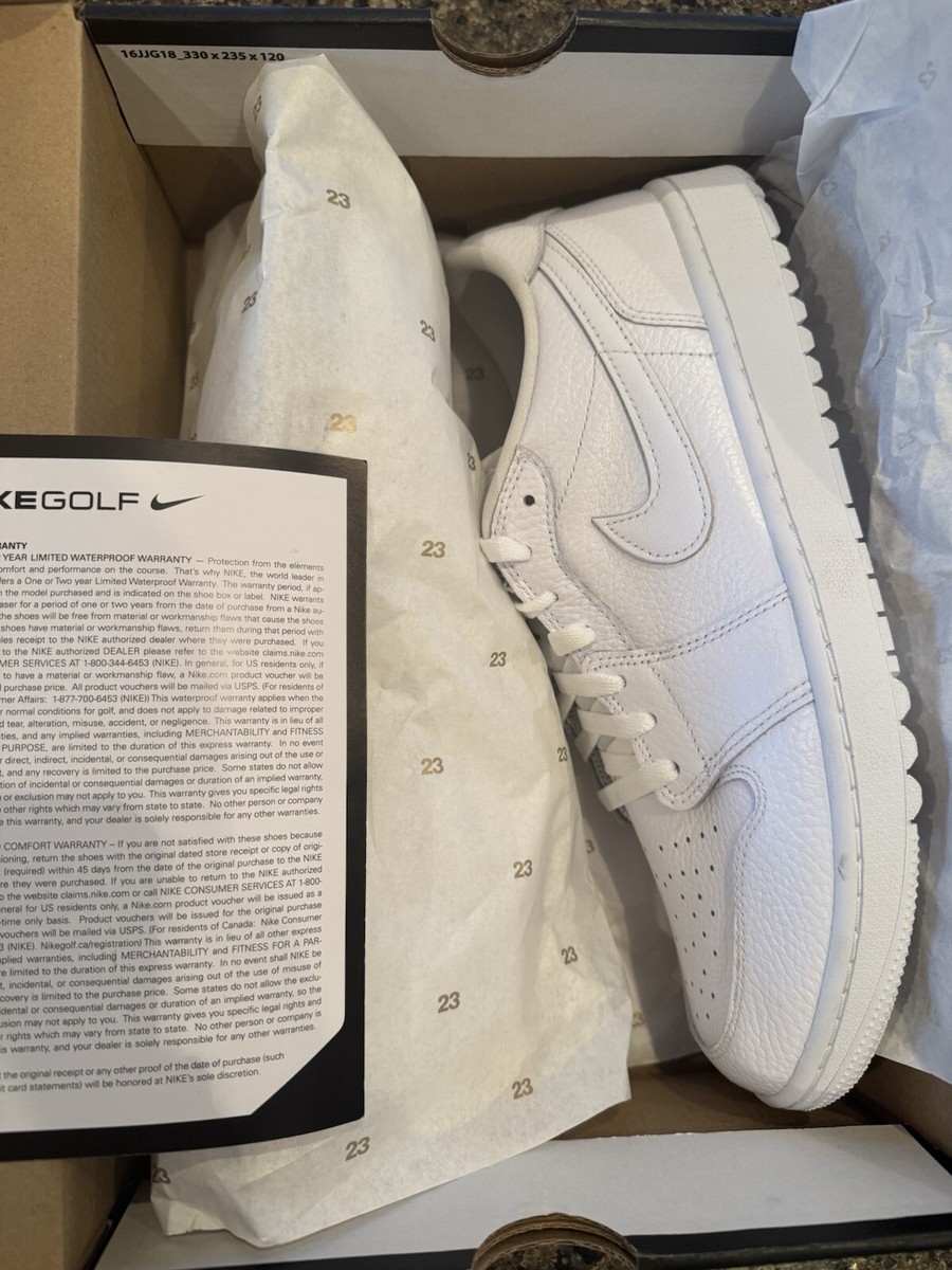 Size 12 - Jordan 1 Low Golf Triple White 2022 for sale