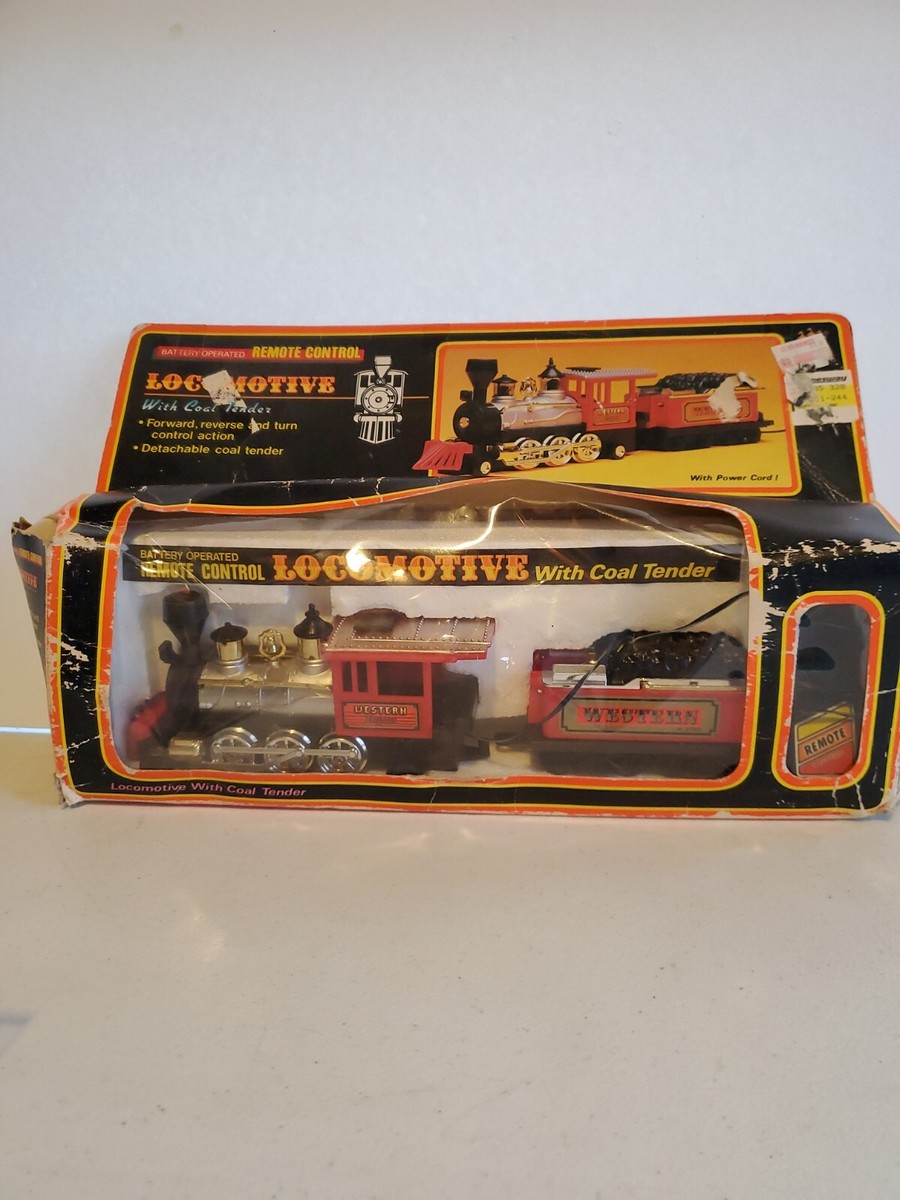 VINTAGE 1986 Toy State Western Express Locomotive Coal Remote