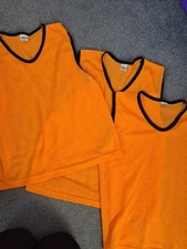 3 X Boys Sport Diamond Orange Tabards, measures 21 inches across front