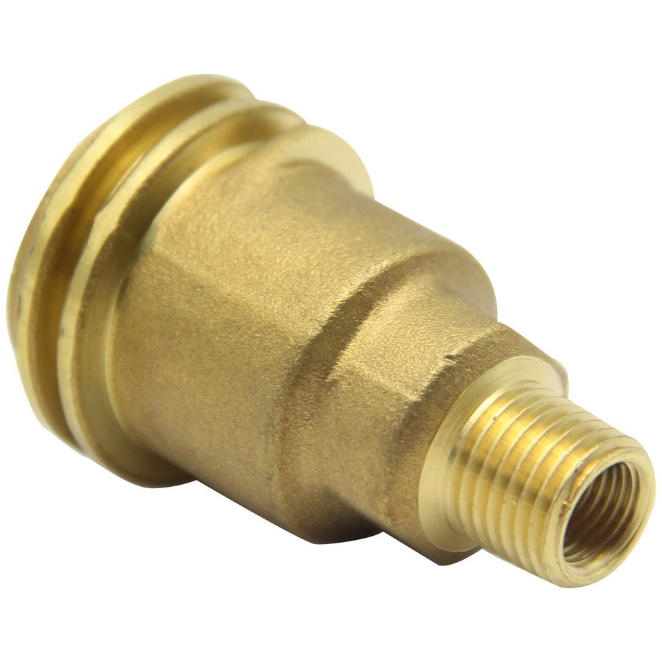 QCC1 Nut Propane Gas Fitting Adapter with 1/4 Inch Male Pipe Thread