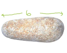 Rock Pestle 6.75" L x 3" W x 2.5" H v. smooth not broken or chipped  Idaho piece