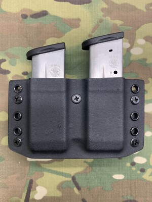 Black Kydex Dual Magazine Carrier for M&P Shield 9/40
