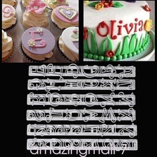 6pcs Fondant Cake Decorating Mold Alphabet Number Letter Sugarcraft 6pcs Fondant Cake Decorating Mold Alphabet Number Letter Sugarcraft